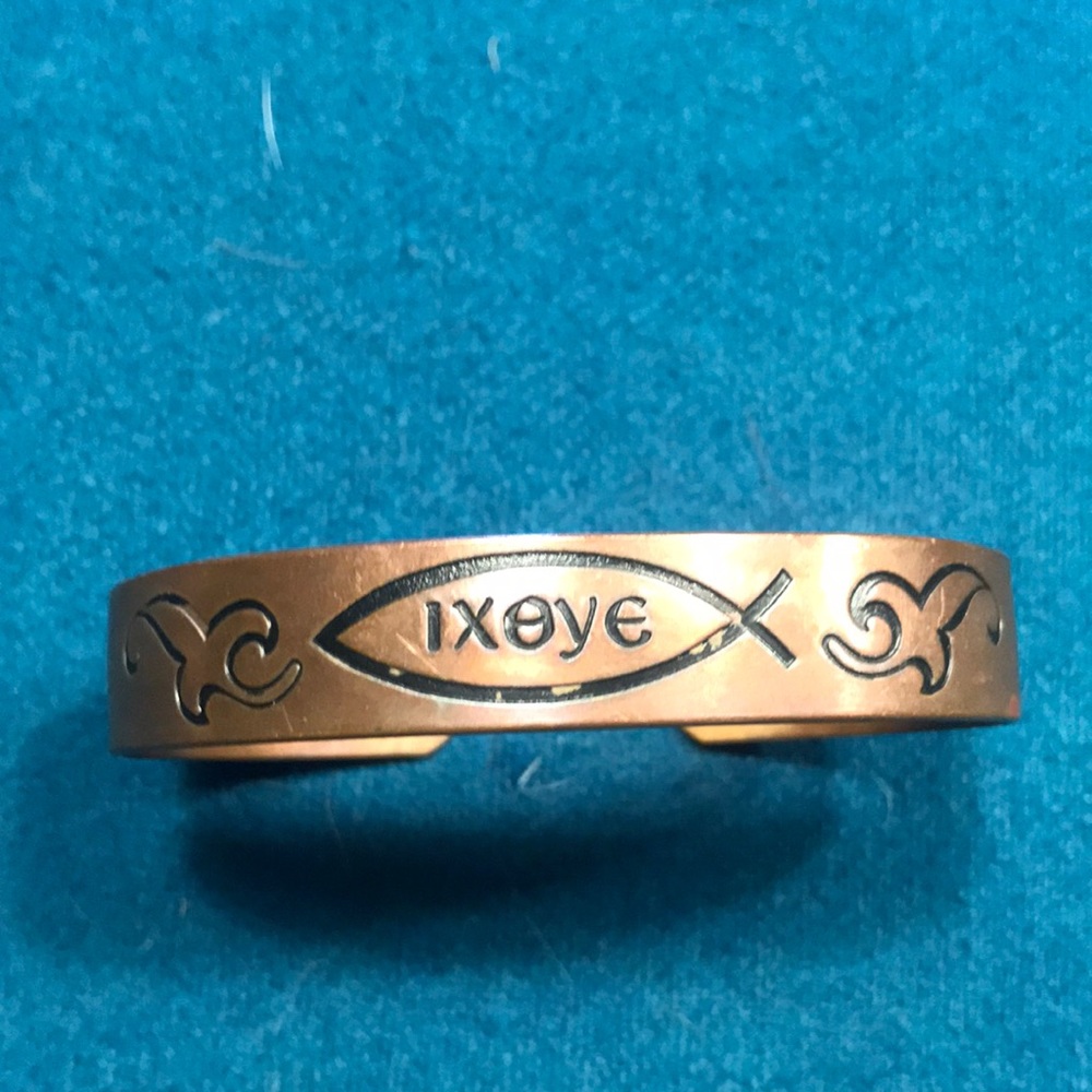 Religious cuff all copper